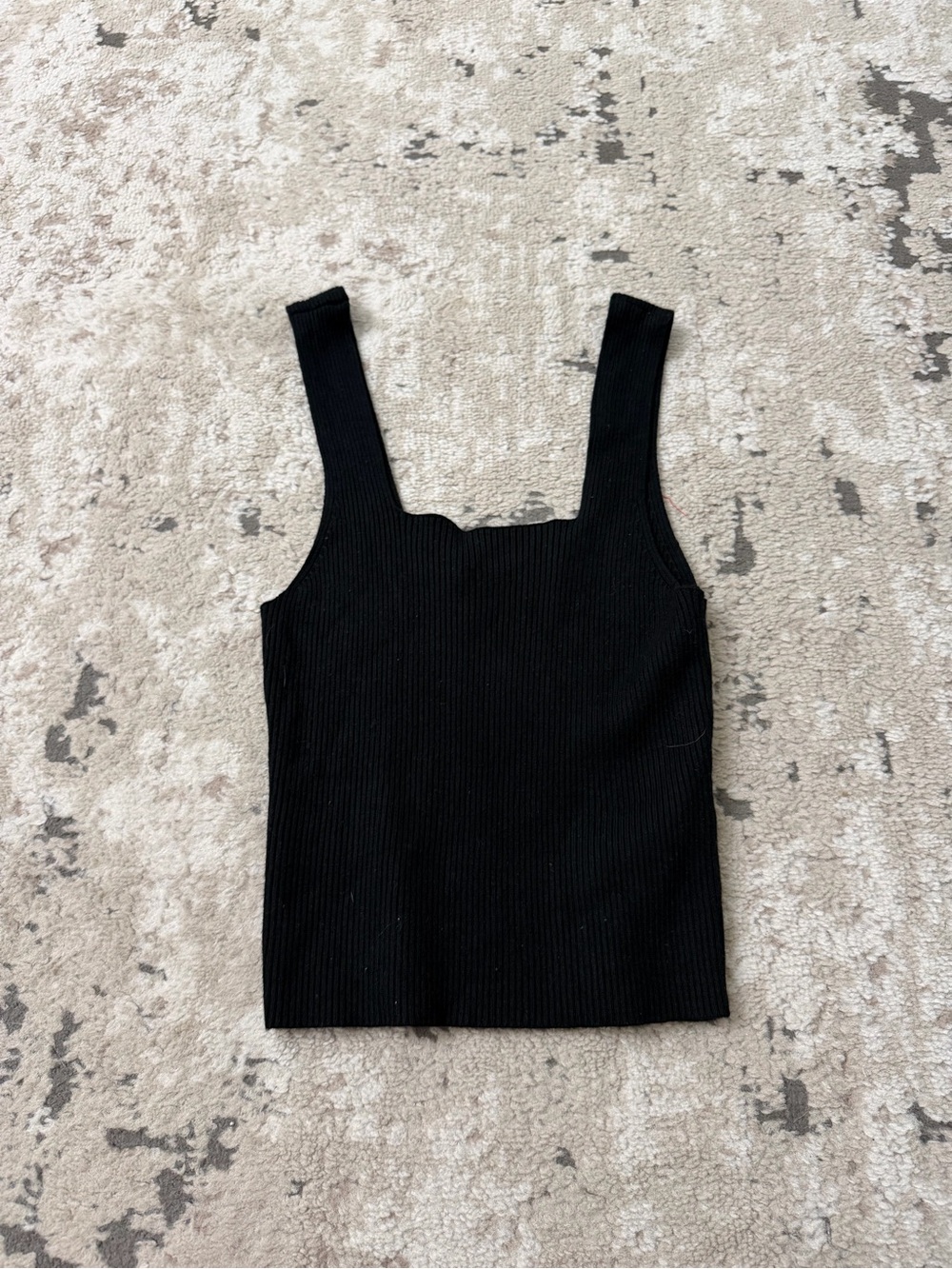 Abercrombie & Fitch Black Ribbed Tank Top Size Large